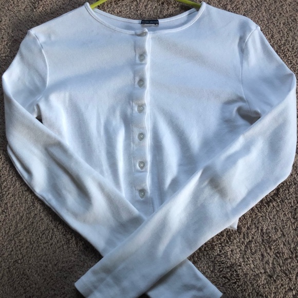 Brandy Melville Sweaters - White button up